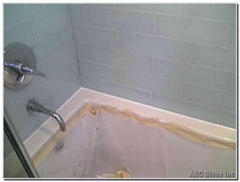 Bathtub and Wall. New Caulk 