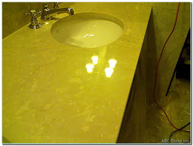 Restored bathroom vanity for a fresh new look