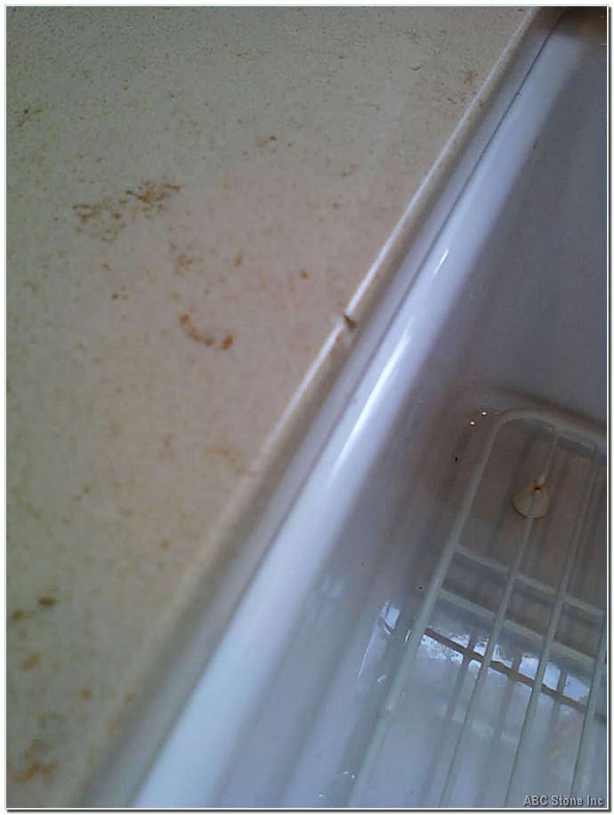Corian repair of a chipped surface