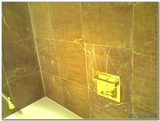 Before Restoration of Damaged Tiles Wall