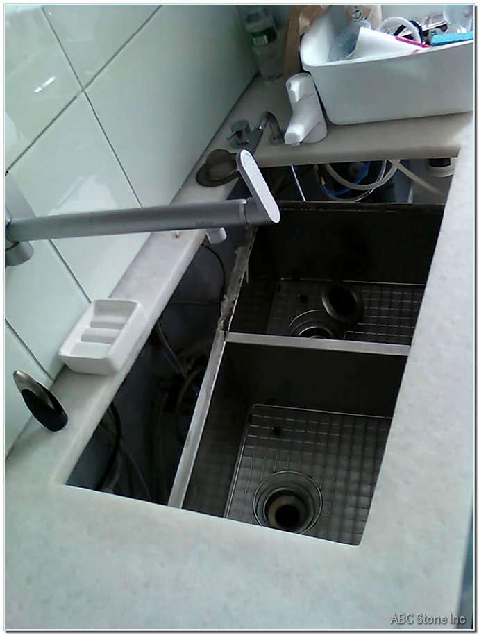 sink fell off the vanity