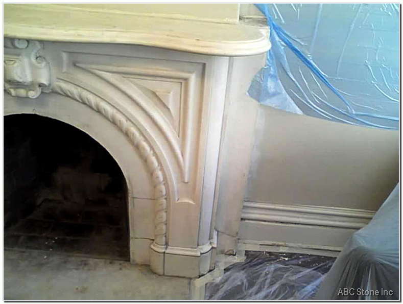 Before image of a fireplace