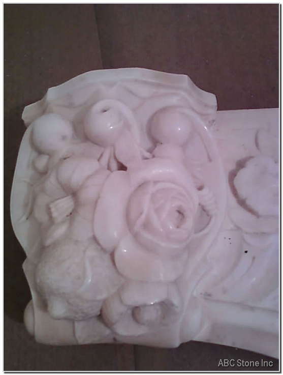 Fixed keystone on fireplace