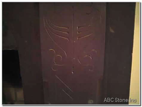 Image of a fireplace repair panel after completion
