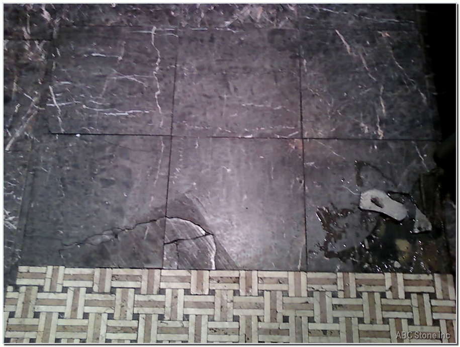 Floor tile replacement process   before photo