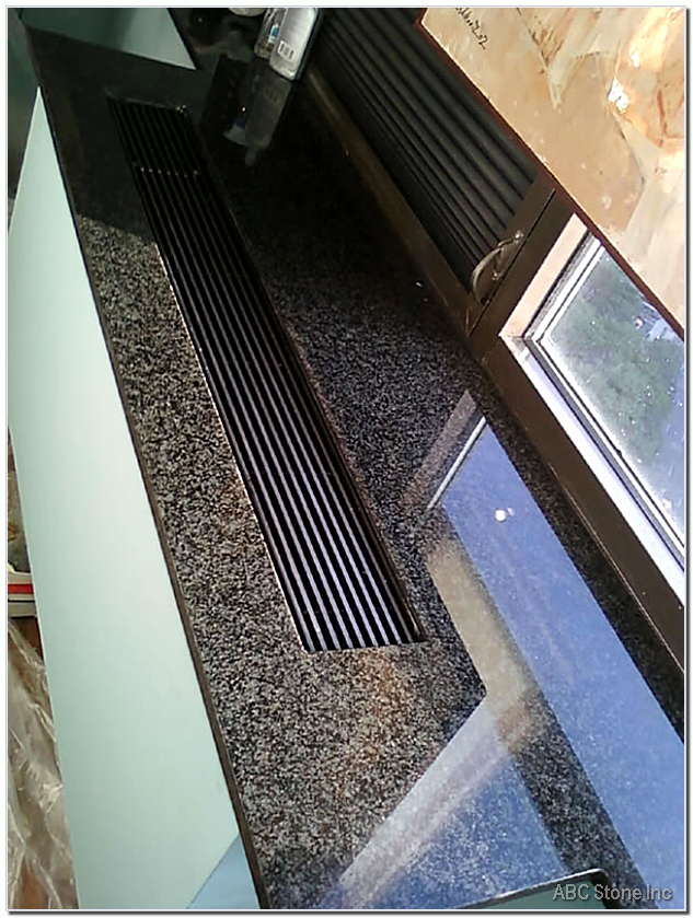 Granite crack repaired