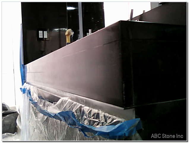 smoothing and leveling granite seam