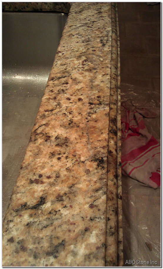 Granite countertop repaired crack