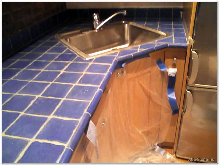 Tiled Countertop Re Grouting