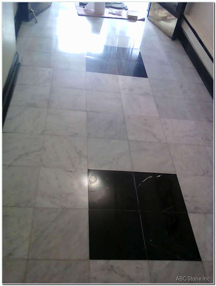 Polished marble lobby floor