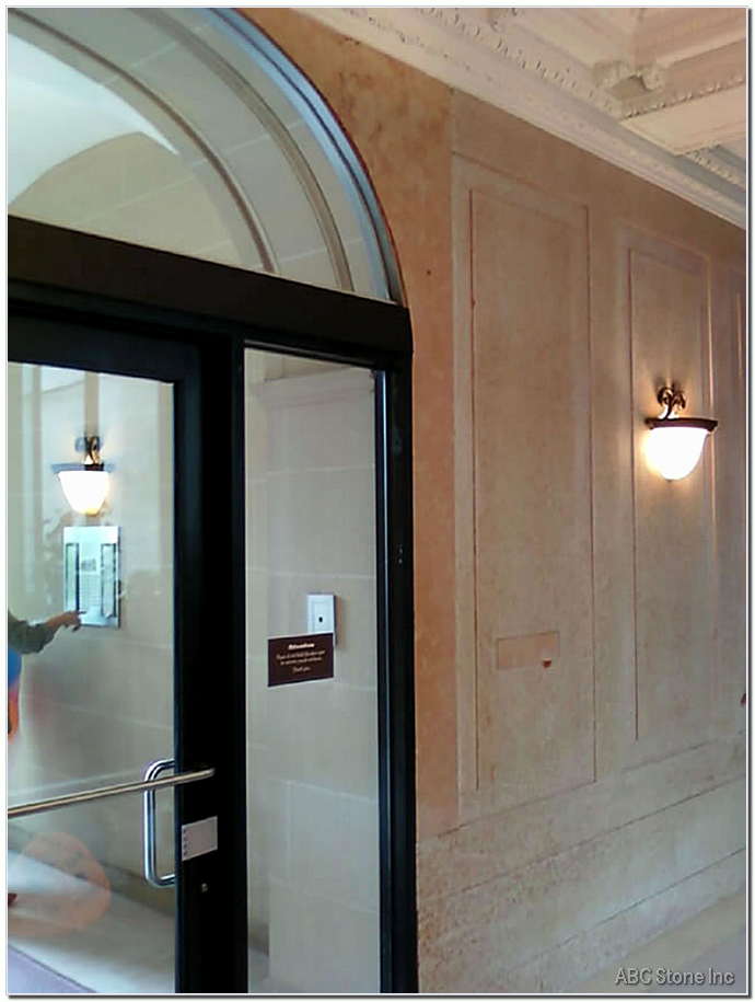 Modern lobby panels installation completed