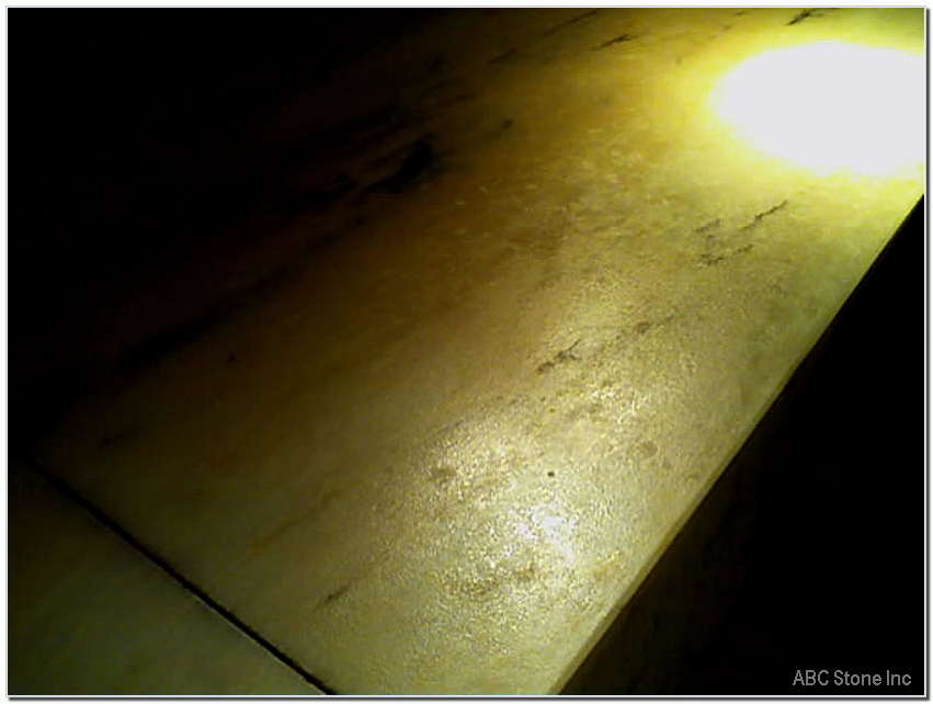 Marble Bartop. Deeply Etched