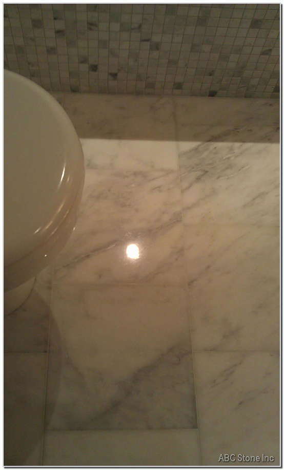 Carrara Bathroom Floor. After