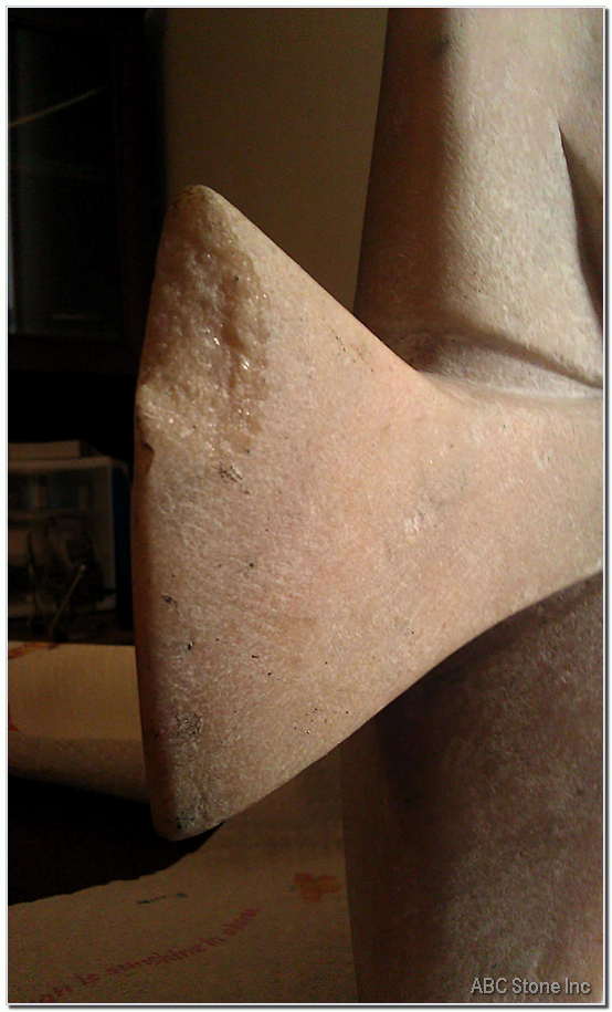 Chipped Marble Fish Sculpture