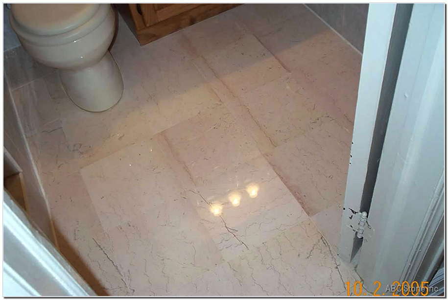 Restoring a marble bathroom floor