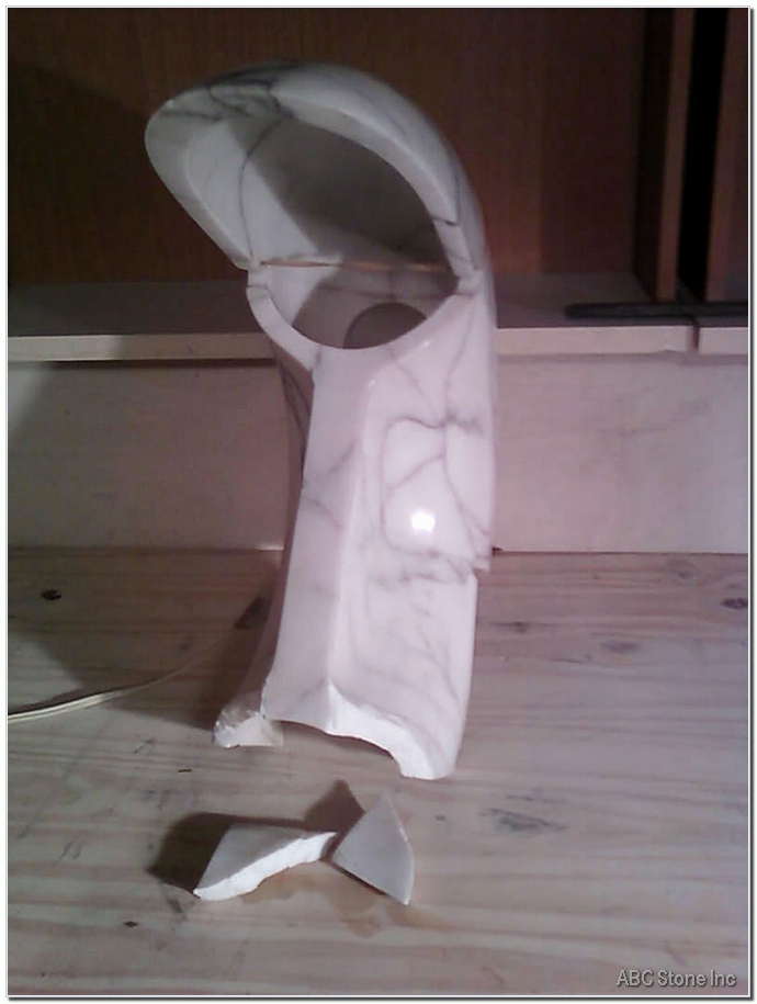 Marble lamp with unique pattern and light ambiance