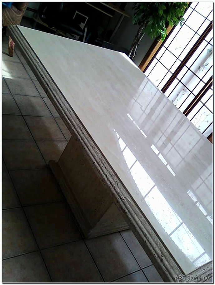 Travertine Tabletop Crack Repair