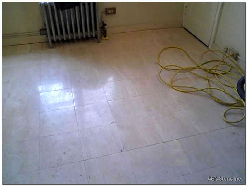 Image of a Tiled Floor Before Restoration