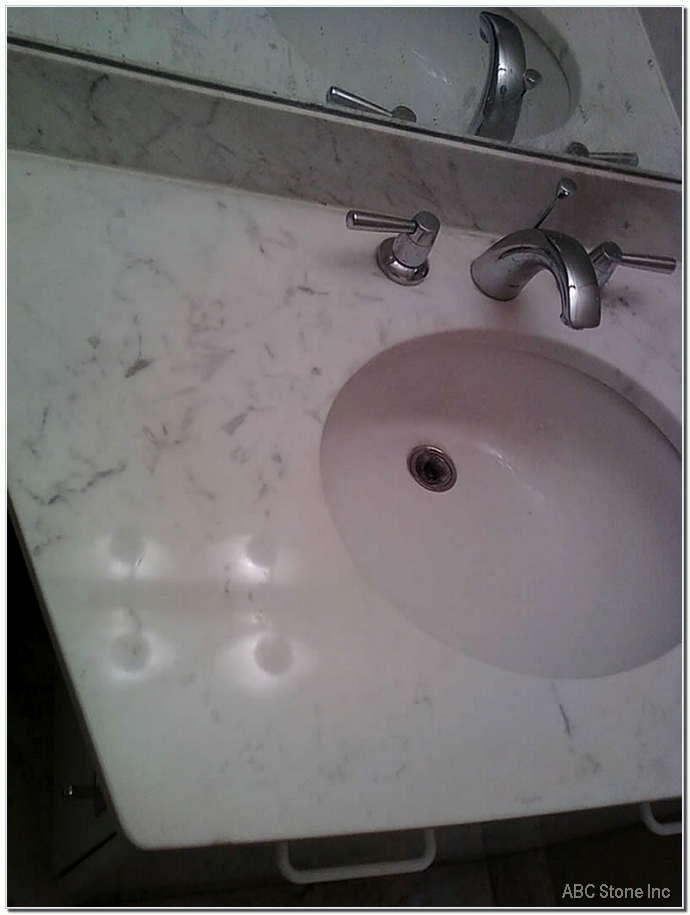 Marble vanity bathroom renovation