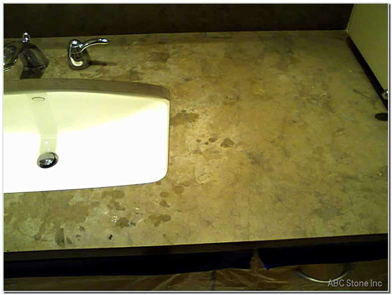 Restoring a Marble Vanity to its Original Shine