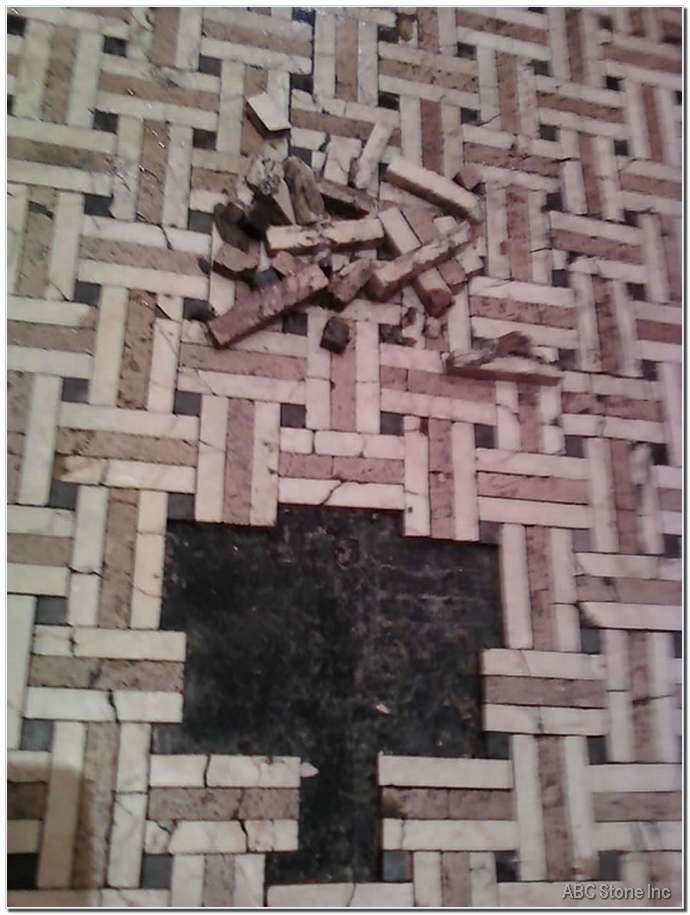 mosaic floor patching technique