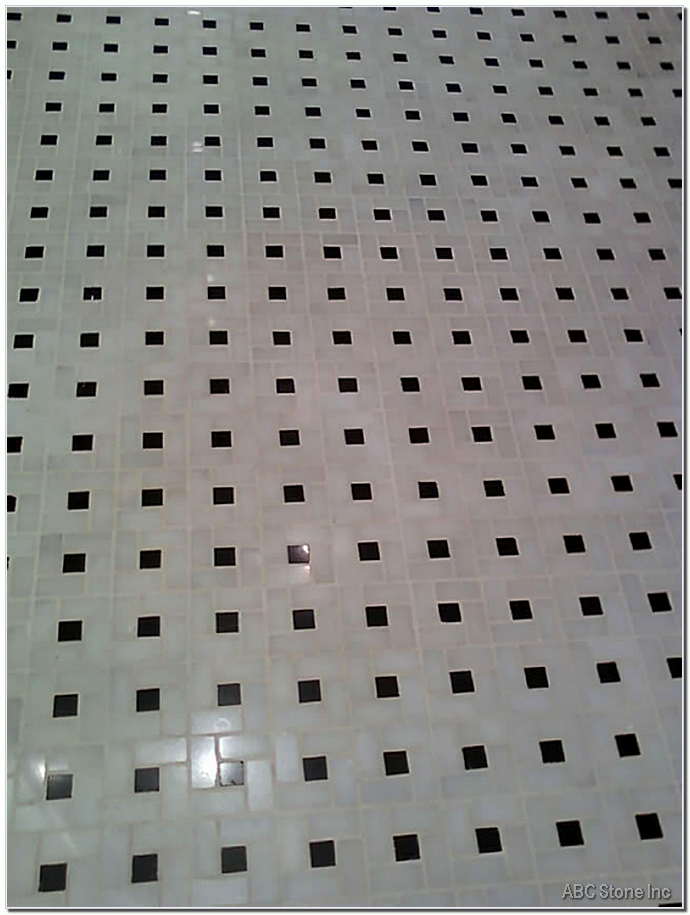 cleaning mosaic grout surfaces
