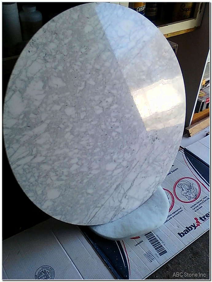 Round table after cracks repair