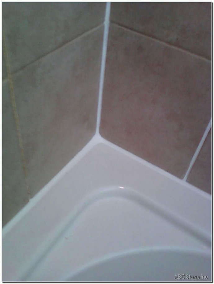 Stain proof caulk application on a finished surface