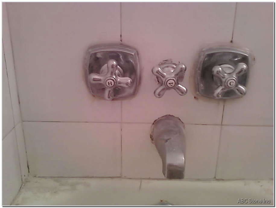 Bathroom faucets pre caulking