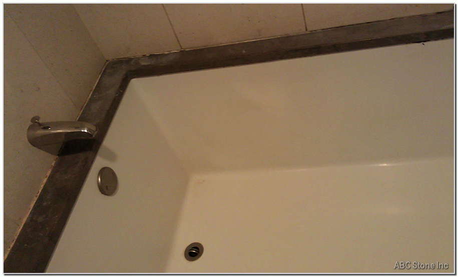 Marble countertop with stains