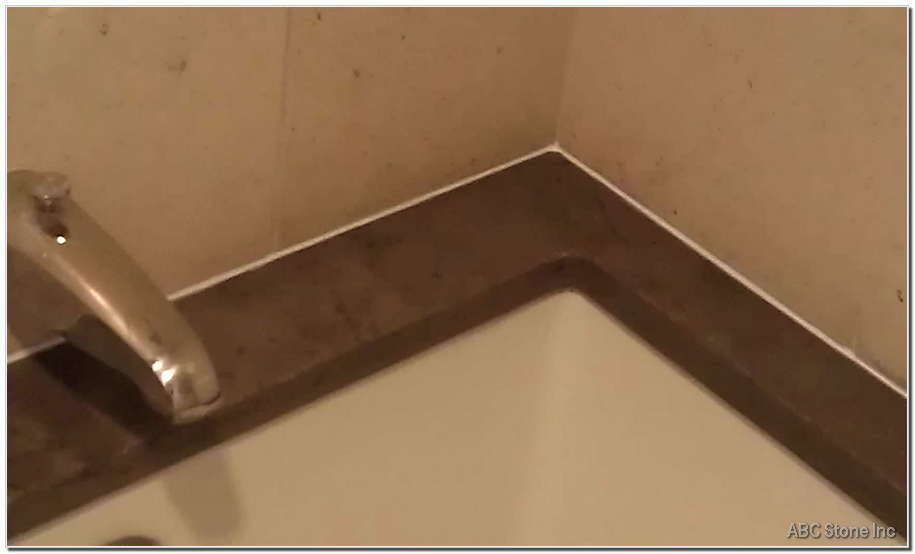 Stained top after removal process