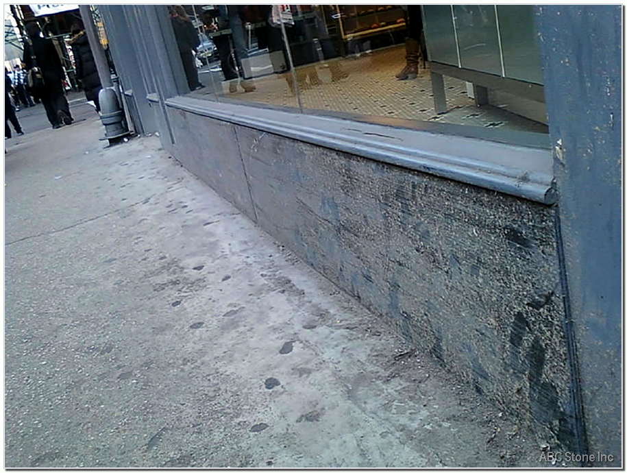 Damaged panels at a store
