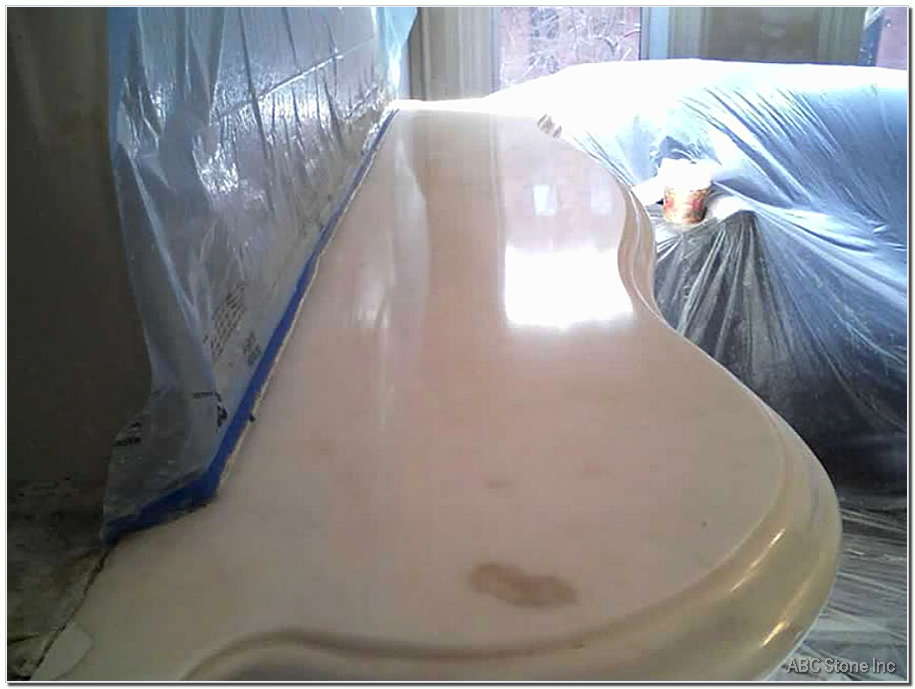 Tabletop Fireplace Repair   Slab Surface