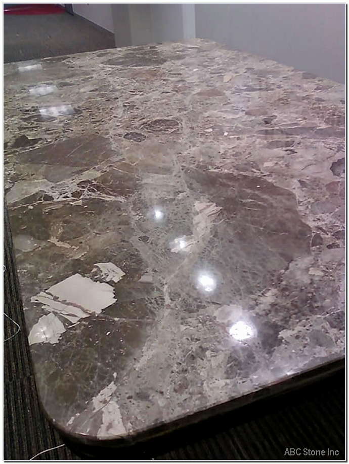 Repair completed on tabletop crack