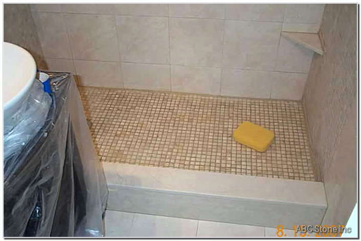 Floor tiles in a room