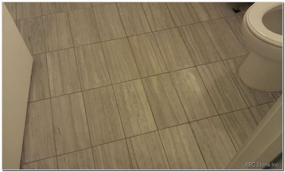Bathroom floor tiling