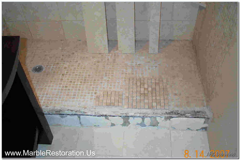 Mosaic Shower Floor Restoration