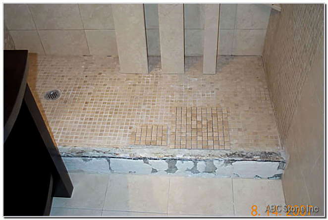 Restoring a Shower Floor Saddle