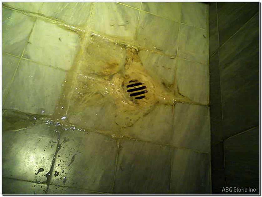 Damaged Marble Floor Tiles