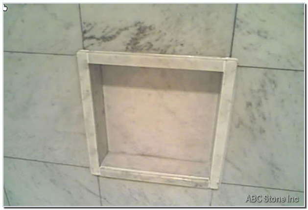 Restoring a shower shelf in a bathroom